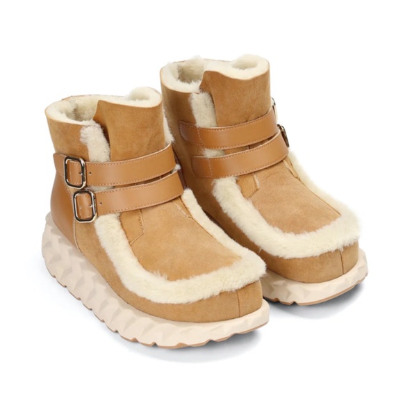 4CCCCEES Jabara Monti Shearling Bootie in Camel - Picture 4 of 6